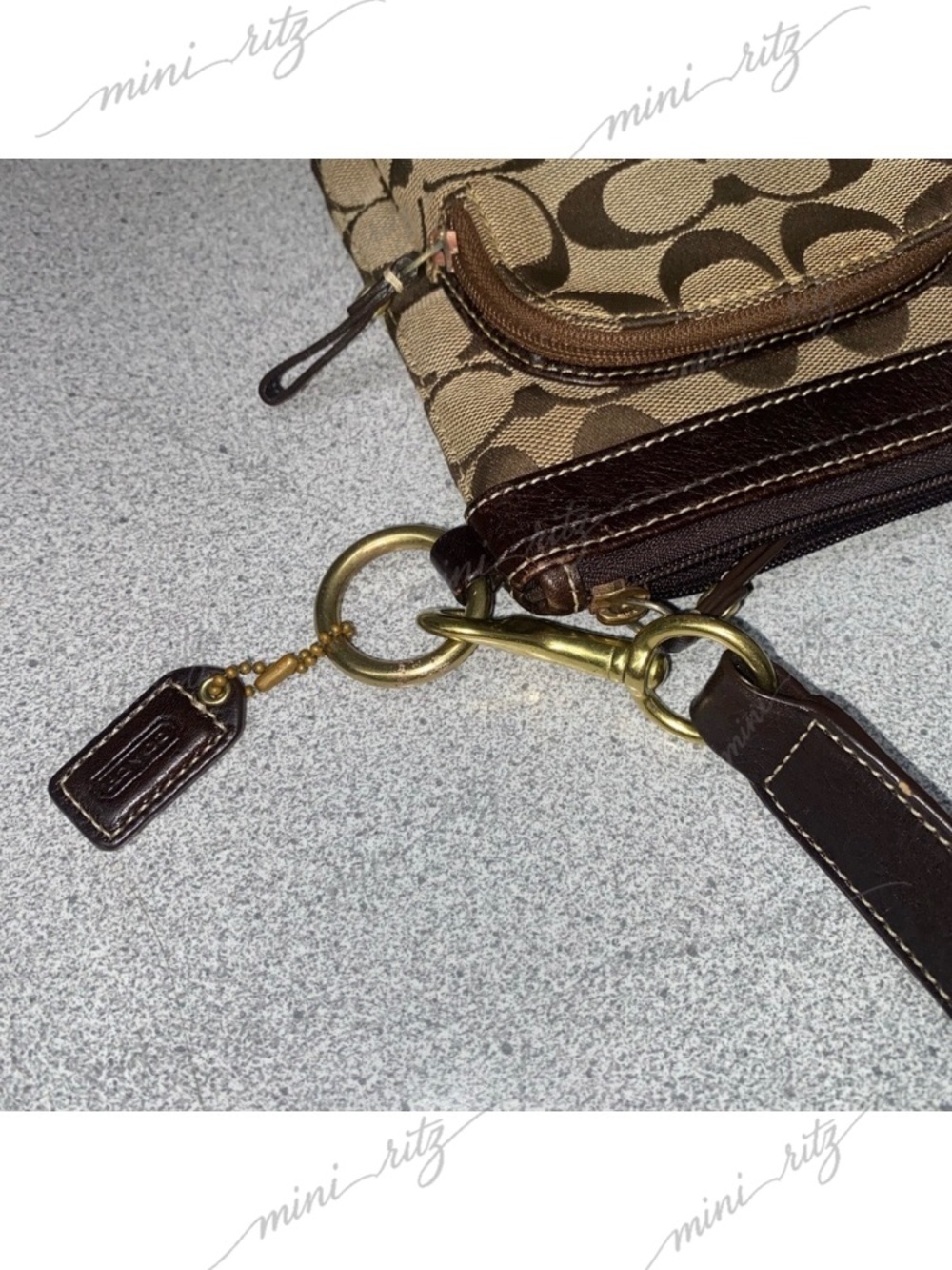 Coach Vintage Signature 2-Way Belt Khaki Bag GUC - Picture 11 of 16